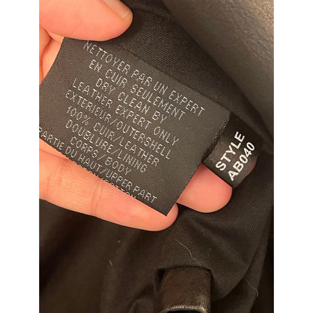 BOD & CHRISTENSEN Genuine Leather Jacket Women’s S Black Waterfall Moto Style - Picture 7 of 11